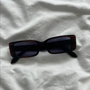 Quay Sunglasses with Case Tortoise Print